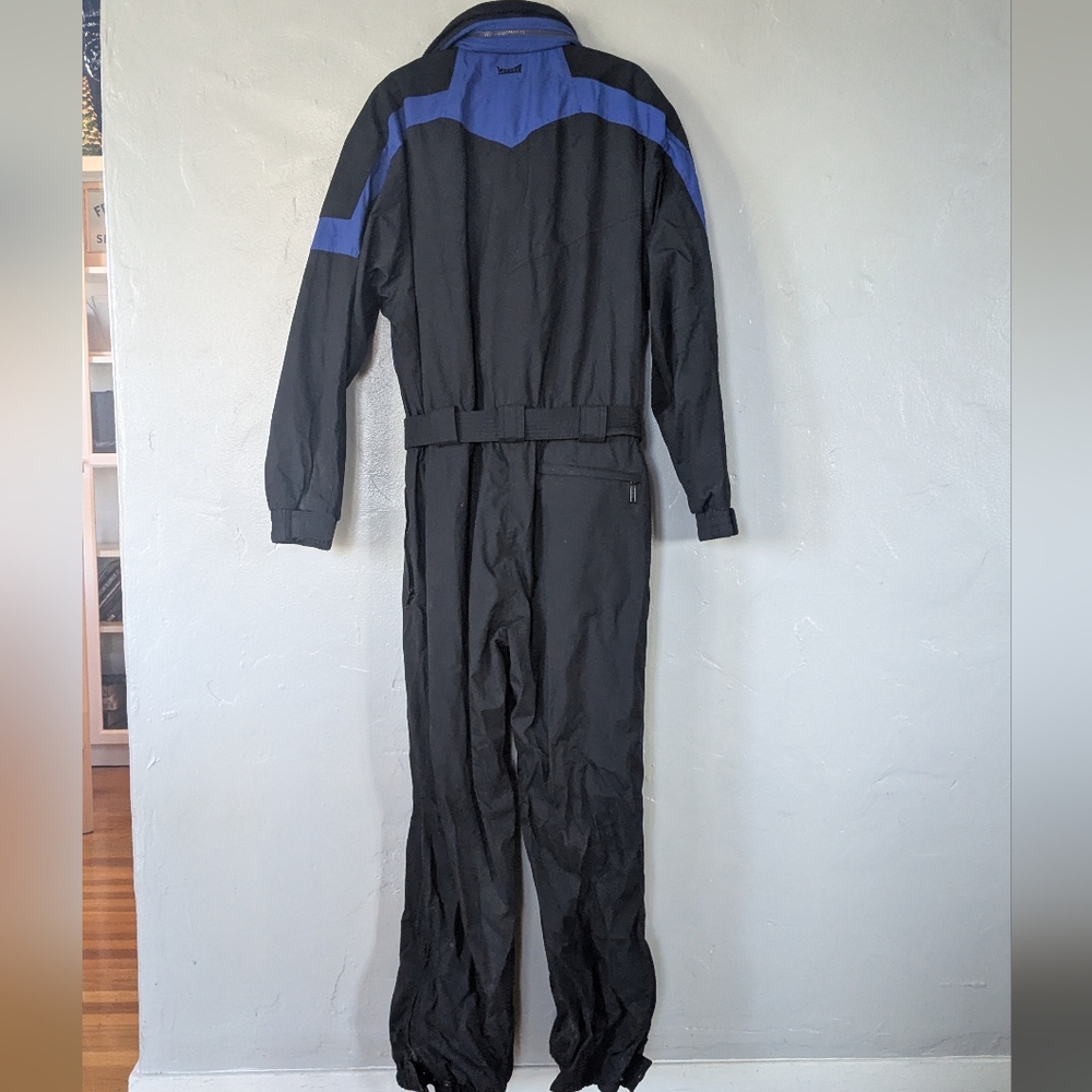 Vintage Marker LTD Men’s One Piece Ski Suit Large Retro 90s Snowsuit Hooded Blue - Picture 8 of 9